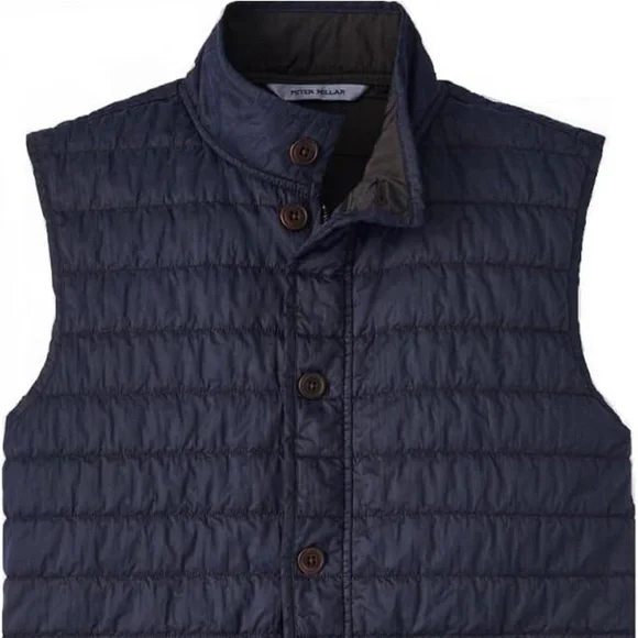 PETER MILLAR Men's Crown Greenwich Garment-Dyed Gilet In Navy, Size L